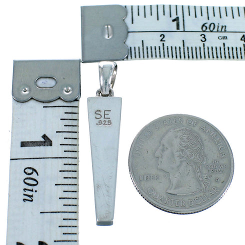 Multicolor Inlay Southwest Sterling Silver Pendant SX112975